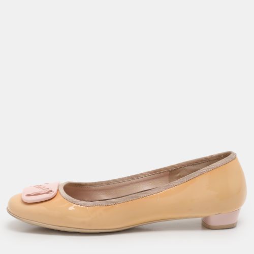 Patent Leather Embellished Ballet Flats Size 38 - Salvatore Ferragamo - Modalova