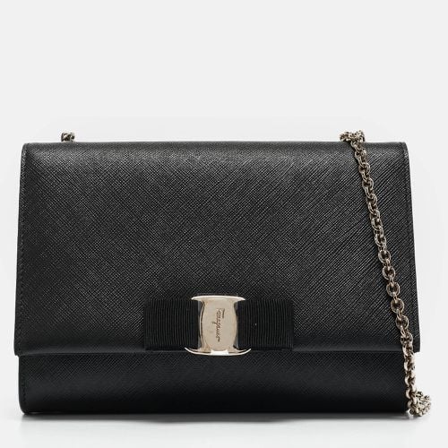 Leather Vara Bow Chain Bag - Salvatore Ferragamo - Modalova