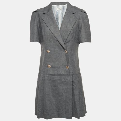 Gabardine Mini Pleated Blazer Dress L - Sandro - Modalova