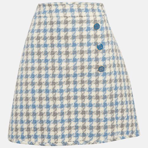 Houndstooth Tweed Short Skirt L - Sandro - Modalova