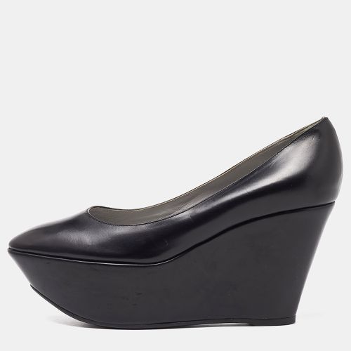 Leather Wedge Platform Pumps Size 38 - Sergio Rossi - Modalova