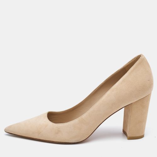 Suede Block Heel Pointed Pumps Size 39.5 - Stuart Weitzman - Modalova