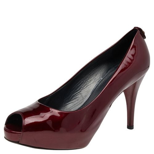 Patent Leather Sierra Peep Toe Platform Pumps Size 39.5 - Stuart Weitzman - Modalova