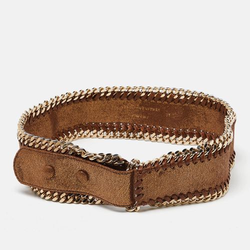 Bronze Faux Suede Falabella Waist Belt 75CM - Stella McCartney - Modalova