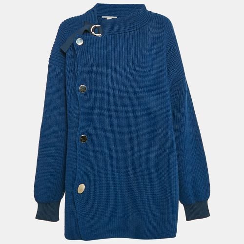 Rib Knit Asymmetrical Button Oversized Sweater M - Stella McCartney - Modalova