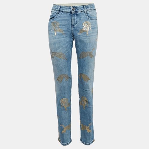 Animal Foil Print Denim Jeans M Waist 30" - Stella McCartney - Modalova