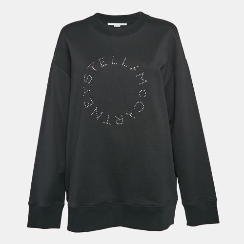 Studded Logo Cotton Knit Oversized Sweatshirt XS - Stella McCartney - Modalova