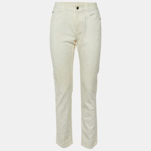 Ivory Star Embroidered Cotton Slim Fit Jeans M/Waist 32" - Stella McCartney - Modalova