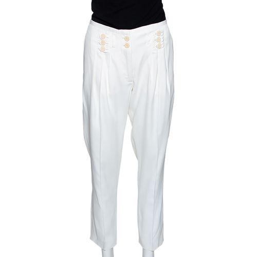 Coated Silk Button Detail Tapered Trousers S - Stella McCartney - Modalova