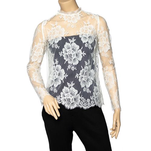 Lace Fringed Sheer Top S - Stella McCartney - Modalova