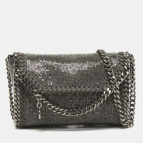 Faux Suede Micro Falabella Crystals Flap Crossbody Bag - Stella McCartney - Modalova