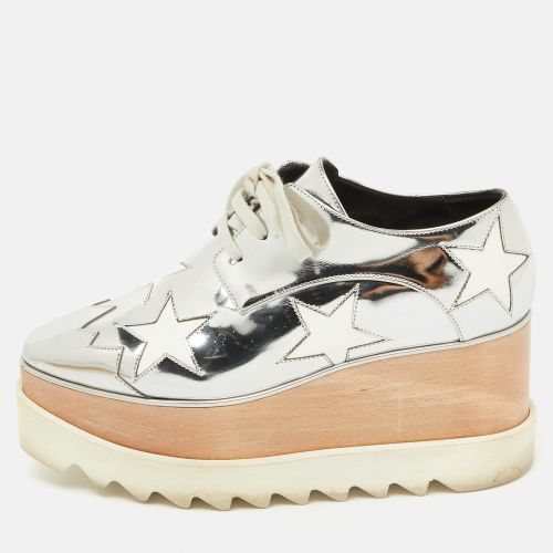 White Faux Leather Elyse Star Platform Derby Sneakers Size 36 - Stella McCartney - Modalova