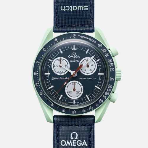 Omega X Green and Bioceramic Velcro Mission On Earth So33G100 Watch 42 mm - Swatch - Modalova