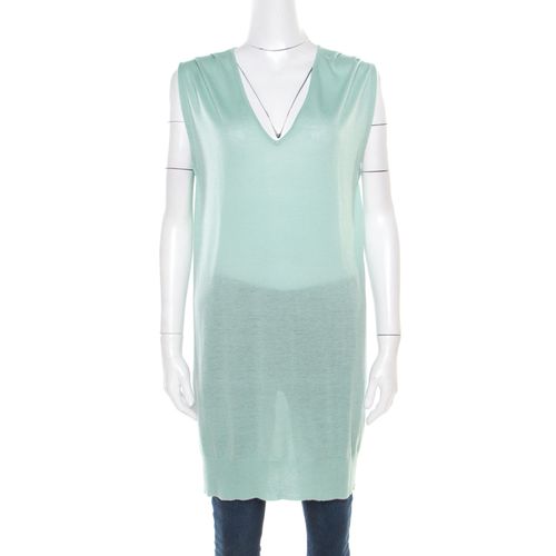 Mint Cashmere and Silk Knit V-Neck Sleeveless Tunic M - Paul and Joe - Modalova