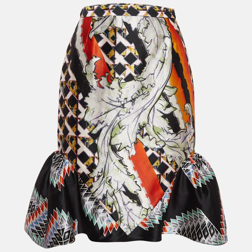 Multicolor Printed Silk Ruffled Knee-Length Skirt S - Peter Pilotto - Modalova