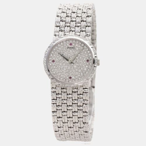 K White Gold Diamond Traditional 924D23 Quartz Women's Wristwatch 24 mm - Piaget - Modalova