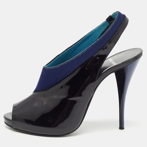 Piere Hardy Black/ Fabric and Patent Leather Slingback Pumps Size 41 - PIERRE HARDY - Modalova