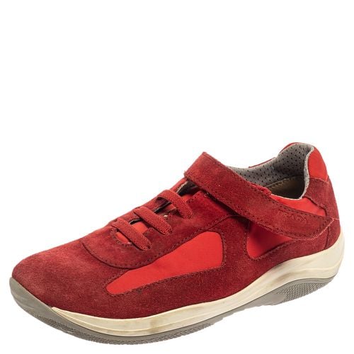 Suede and Nylon Low Top Sneaker Size 34 - Prada Sport - Modalova