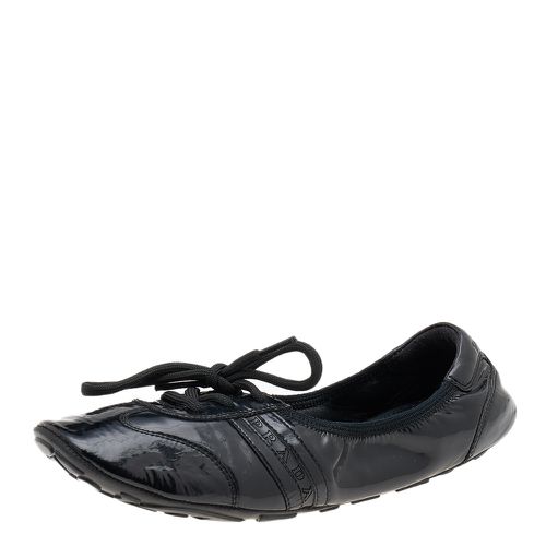 Patent Leather Lace Up Ballet Flats Size 36.5 - Prada Sport - Modalova