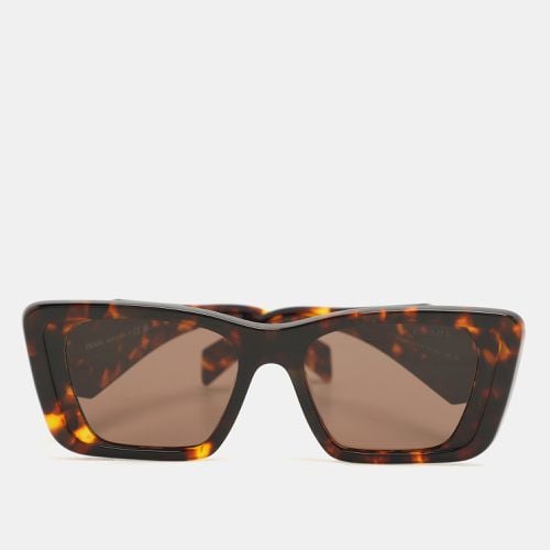 Tortoise Acetate SPR 08Y Symbole Square Sunglasses - Prada - Modalova