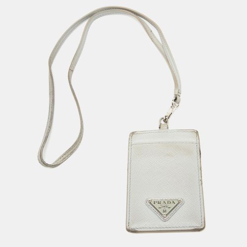 Saffiano Leather Badge Holder - Prada - Modalova