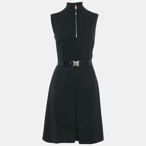 Crepe Sleeveless High-Neck Mini Dress S - Prada - Modalova