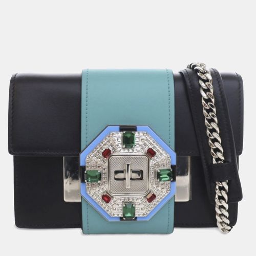 Crystal Embellished City Calf Ribbon Bag - Prada - Modalova