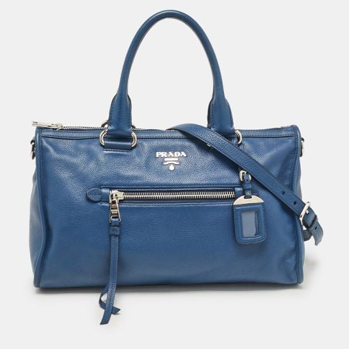 Vitello Phenix Leather Zip Satchel - Prada - Modalova