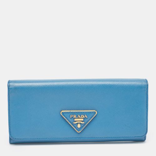 Saffiano Leather Flap Continental Wallet - Prada - Modalova