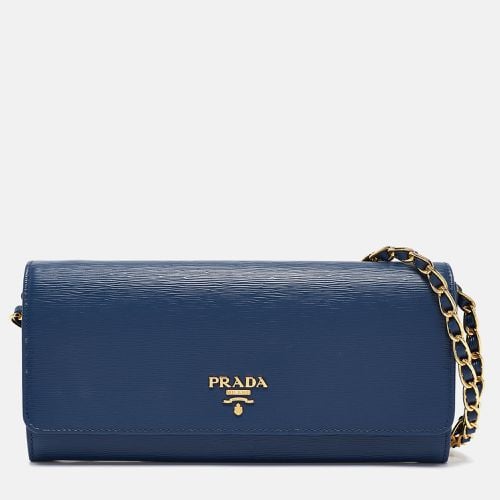 Vitello Move Leather Wallet on Chain - Prada - Modalova