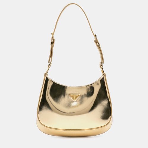 Leather Spazzolato Cleo Shoulder Bag - Prada - Modalova