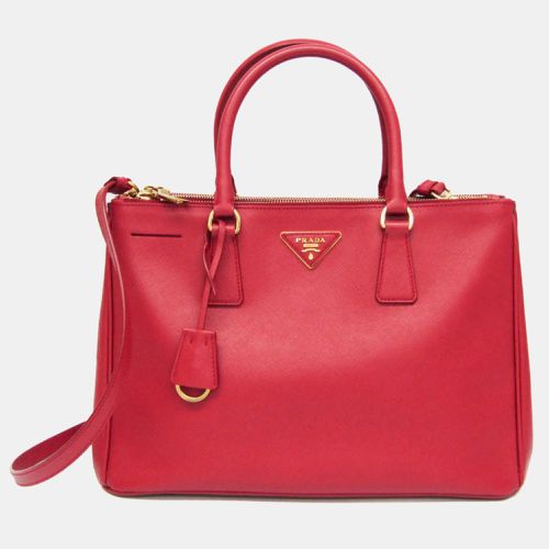 Fuoco Saffiano Lux Leather Galleria Tote Bag - Prada - Modalova