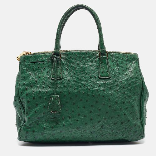 Ostrich Large Double Zip Tote - Prada - Modalova