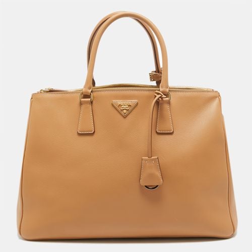 Natural Leather Extra Large Galleria Tote - Prada - Modalova