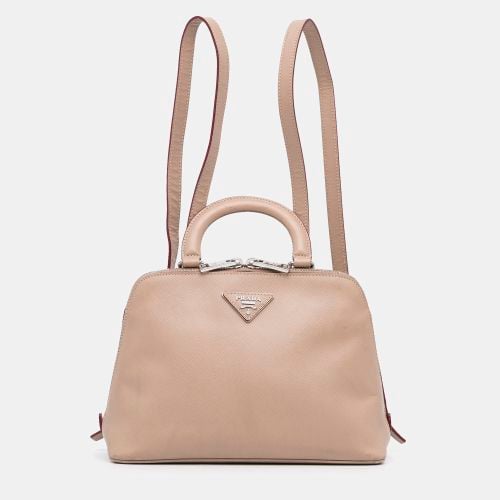 Nude Saffiano Lux Promenade Backpack - Prada - Modalova