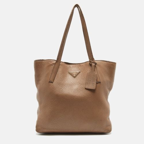 Prada Beige Cervo Leather Tote - Prada - Modalova