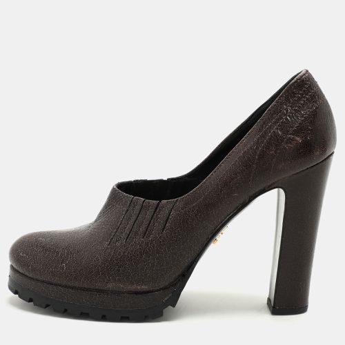 Leather Block Heel Pumps Size 38 - Prada - Modalova