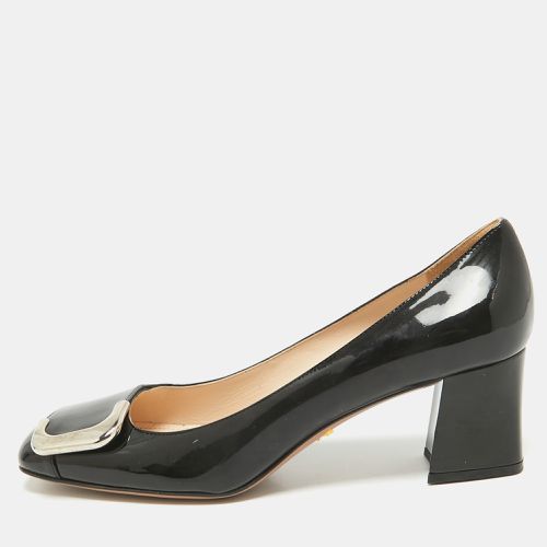 Patent Leather Block Heel Pumps Size 38.5 - Prada - Modalova