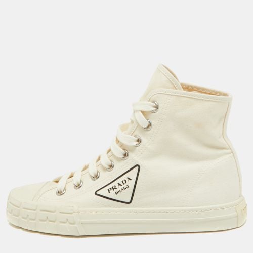 Off Canvas Gabardine High Top Sneakers Size 40 - Prada - Modalova