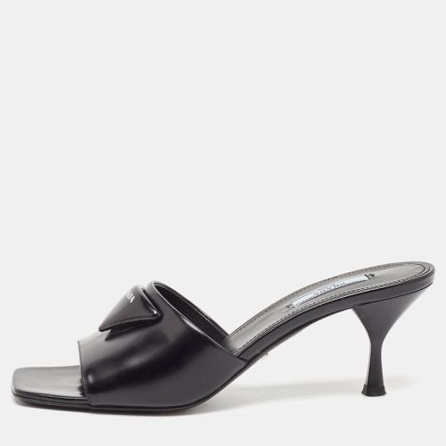 Leather Bow Slides Sandals Size 39.5 - Prada - Modalova