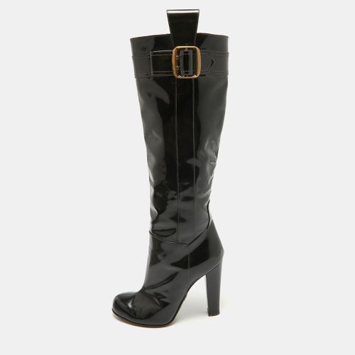 Patent Leather Buckle Detail Over The Knee Length Boots Size 38.5 - D&G - Modalova