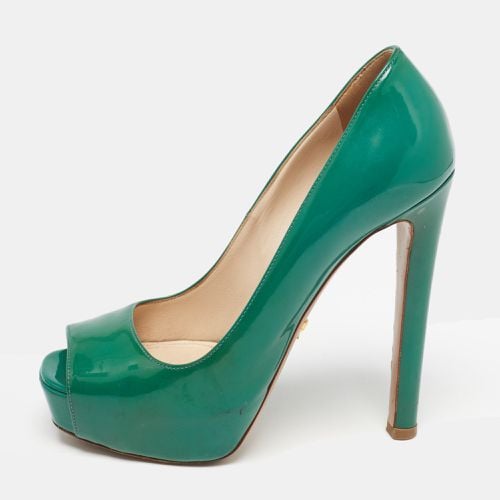 Patent Leather Peep Toe Pumps Size 36 - Prada - Modalova