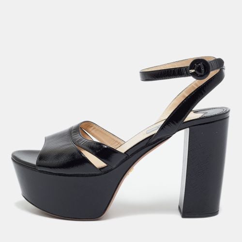 Patent Leather Ankle Strap Sandals Size 39 - Prada - Modalova