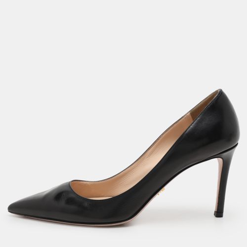 Leather Pointed Toe Pumps Size 38.5 - Prada - Modalova