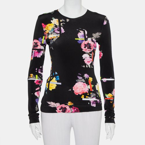 Floral Printed Jersey Cutout Sleeve Detail Top M - Preen by Thornton Bregazzi - Modalova