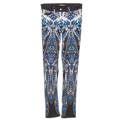 Cotton Printed Flared Bottom Jeans S - Roberto Cavalli - Modalova