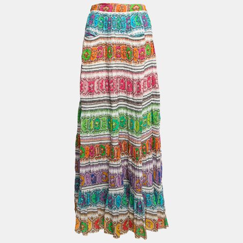 Printed Cotton Maxi Skirt L - Roberto Cavalli - Modalova