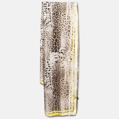 Leopard Print Silk Stole - Roberto Cavalli - Modalova