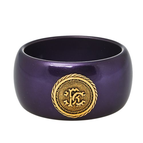 Medallion Wide Bangle Bracelet - Roberto Cavalli - Modalova