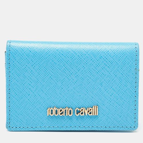 Turquoise Leather Card Case - Roberto Cavalli - Modalova